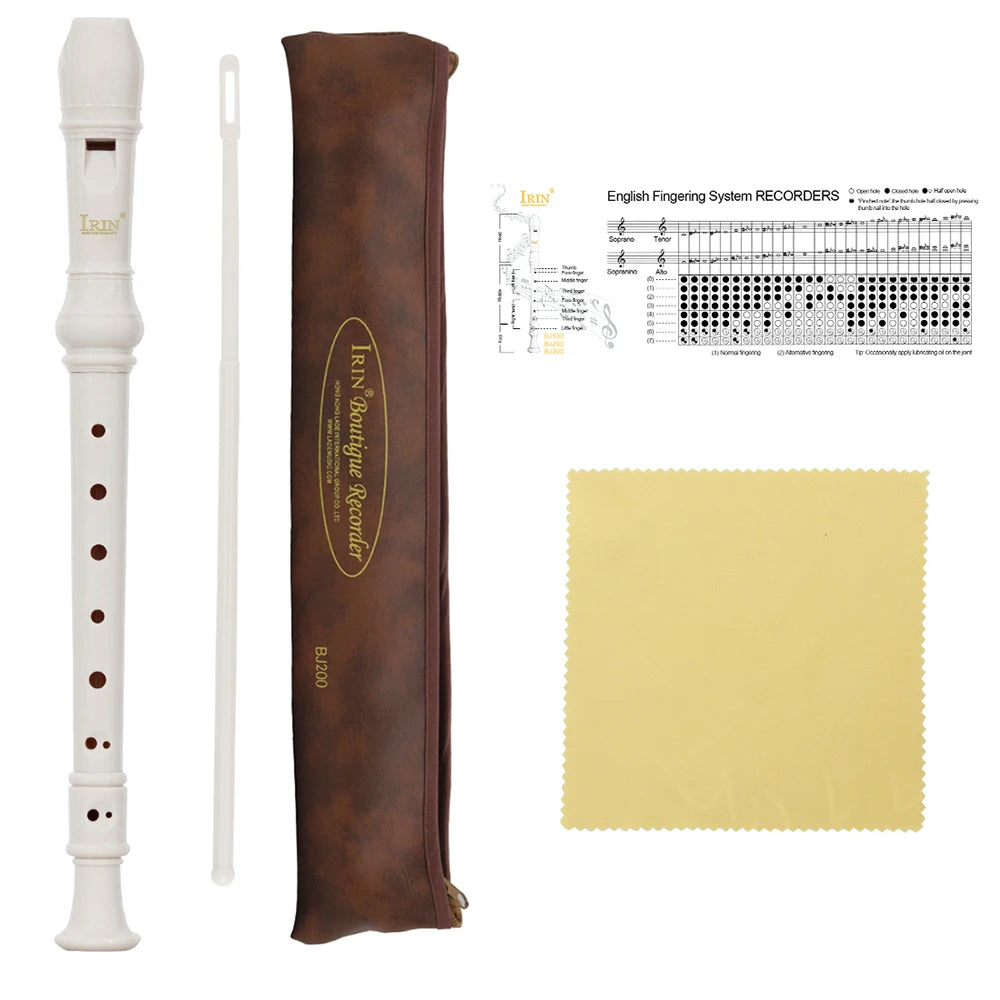 8-Hole Baroque Bass Recorder – Detachable Woodwind for Music Students