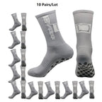 Non-Slip Silicone Grip Sports Socks – Mid-Calf Athletic Gear for Football Yoga
