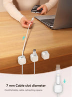 Magnetic Cable Clips – Adjustable Adhesive Cord Holder for Office Desk