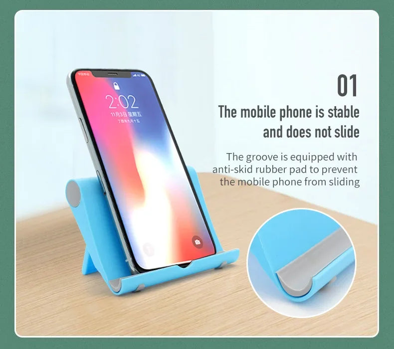 Foldable Desk Phone Holder – Adjustable Mount Stand for Tablets and Smartphones
