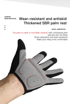 Anti-Slip Full Finger Cycling Gloves – Breathable MTB Gear for Men and Women