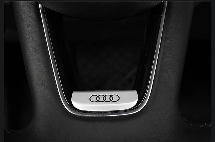 Aluminum S-Line Steering Wheel Emblem – Decorative Car Interior Accessory