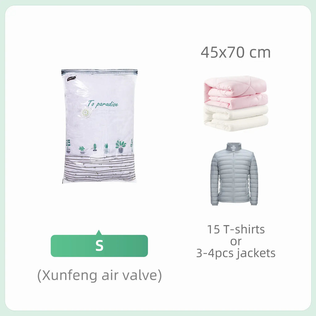 Cubic Vacuum Storage Bags – Large Plastic Compression Seals for Travel Packing