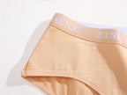 Cotton Letter Belt Briefs – Low Waist Breathable Lingerie for Women