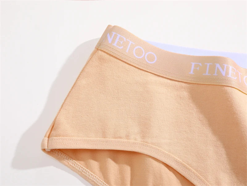 Cotton Letter Belt Briefs – Low Waist Breathable Lingerie for Women