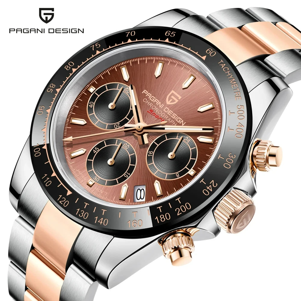 Pagani Design Gold Chronograph – Luxury Quartz Wrist Watch for Men
