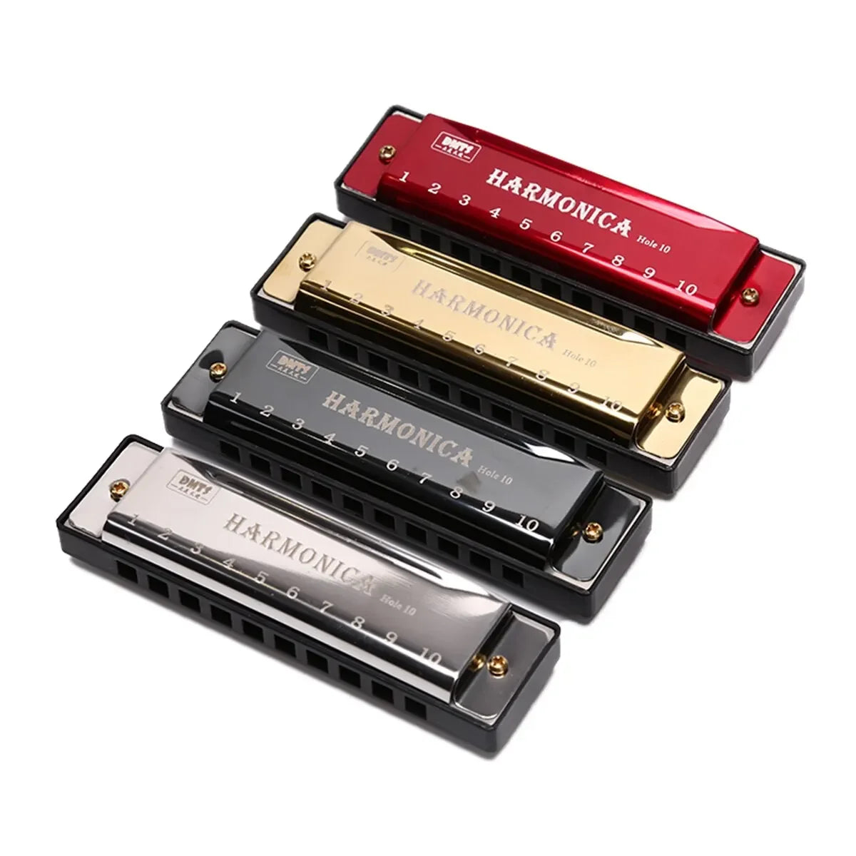 10-Hole Blues Harmonica – Key of C Musical Instrument for Kids and Beginners