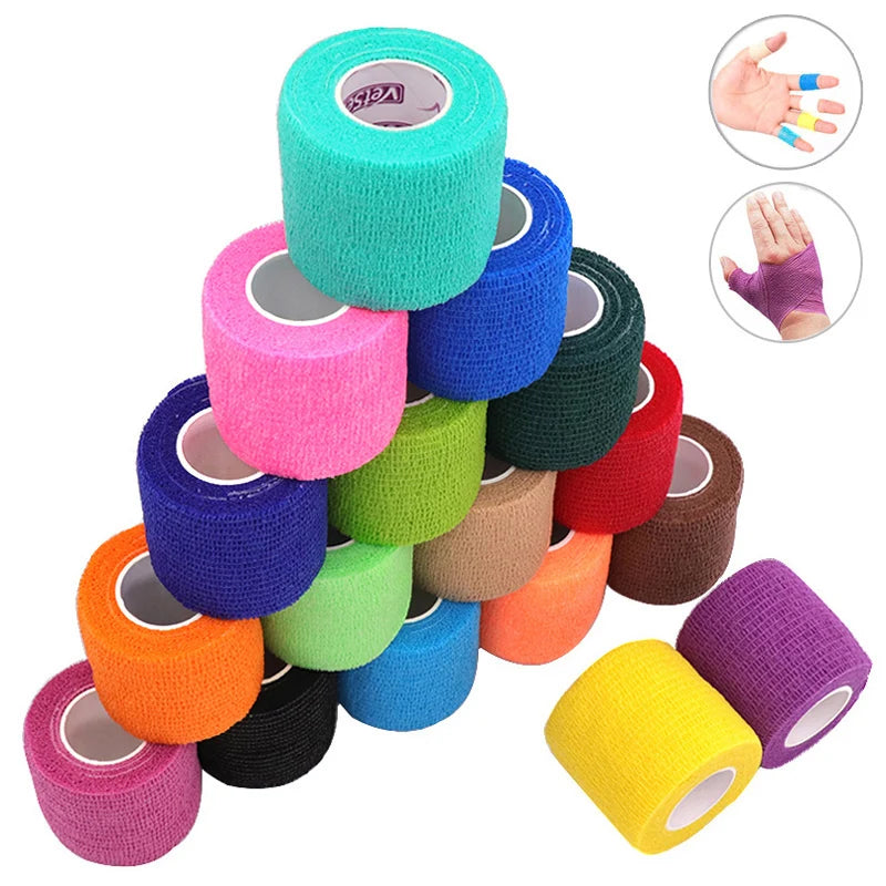 Self-Adhesive Elastic Athletic Tape – Sports Support Wrap for Gym and Injury Recovery