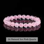 Natural Stone Bead Bracelet – Healing Crystal Gemstone Jewelry for Men and Women