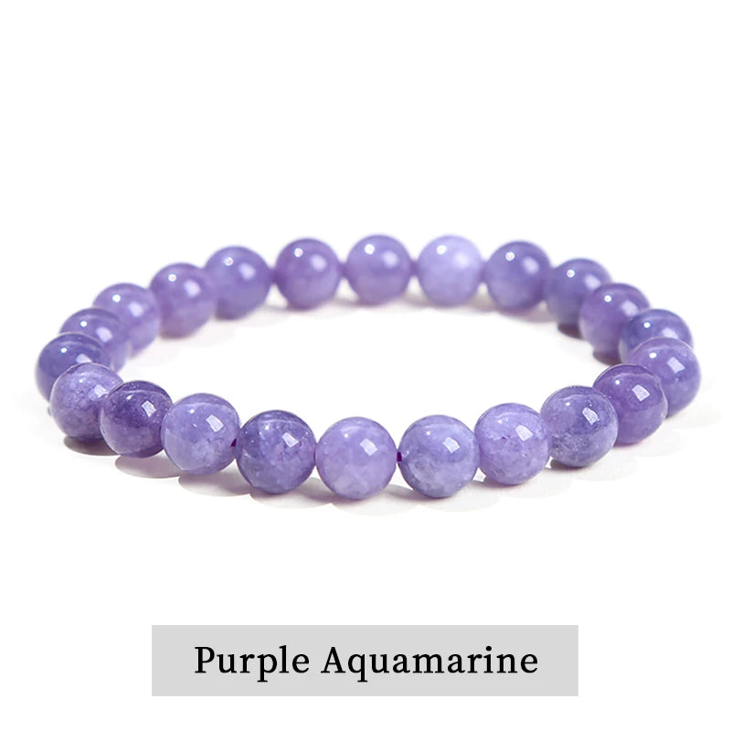 Natural Stone Bead Bracelet – Healing Crystal Gemstone Jewelry for Men and Women