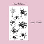 Spider Web Temporary Tattoo Stickers – Waterproof Halloween Face Body Art
