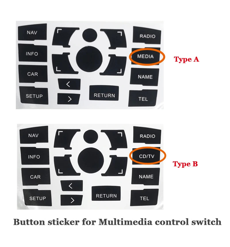 Climate Control Button Decals – Interior Repair Stickers for Audi A6 C6