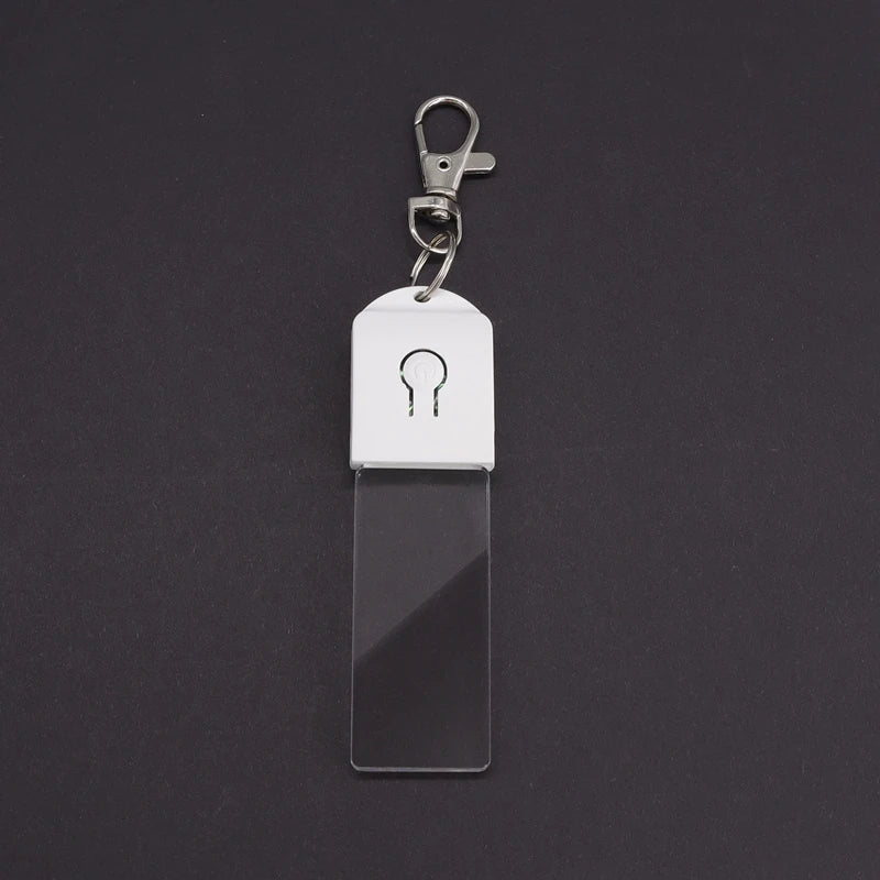 Acrylic LED Keychain – RGB Light Up Key Pendant for DIY Wedding Decor Gifts