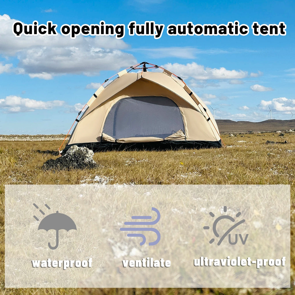 4-Person Automatic Pop-Up Tent – Rainproof Shelter for Outdoor Beach Fishing