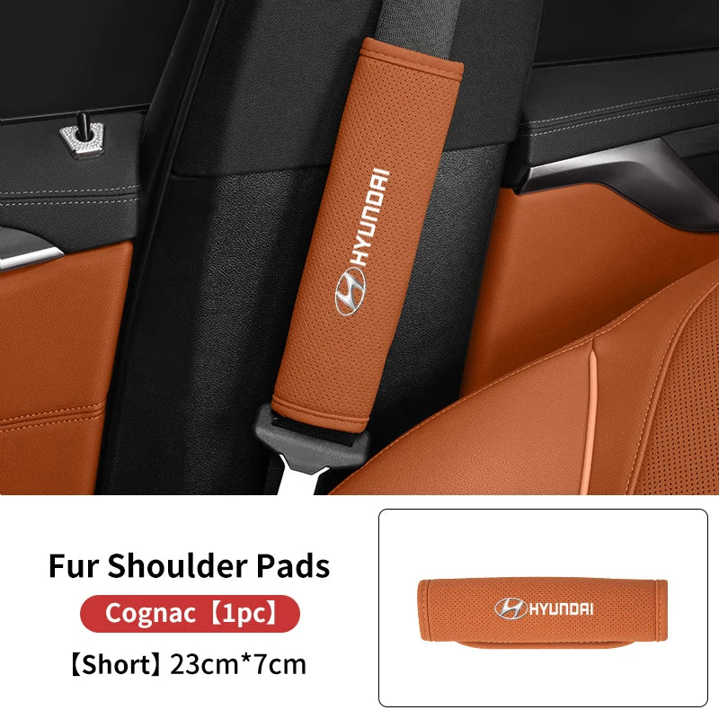 Suede Seat Belt Pads – Shoulder Protection for Hyundai Interior Comfort