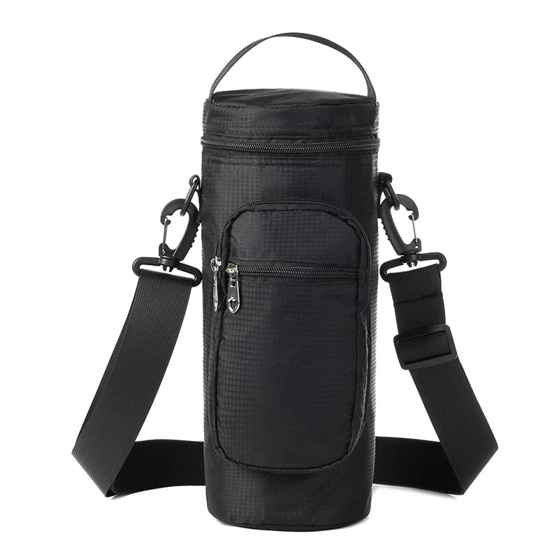 Insulated Oxford Water Bottle Bag – 1L/2L Pouch for Hiking and Summer Travel