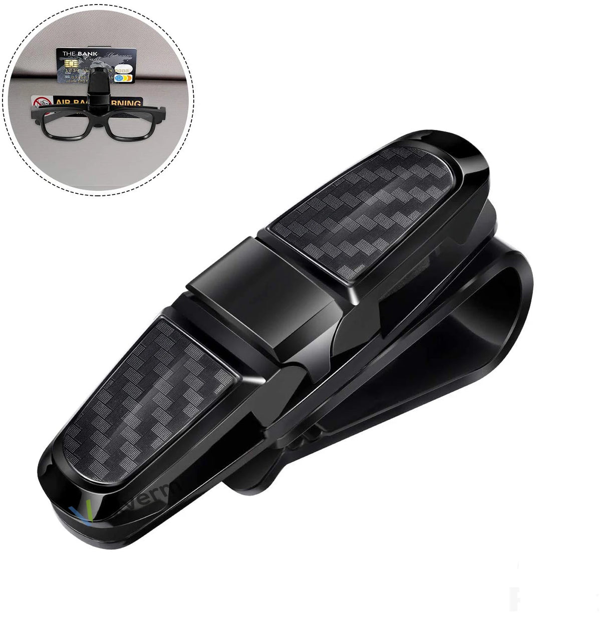 Car Sun Visor Glasses Holder – ABS Eyewear Clip for Vehicle Organization
