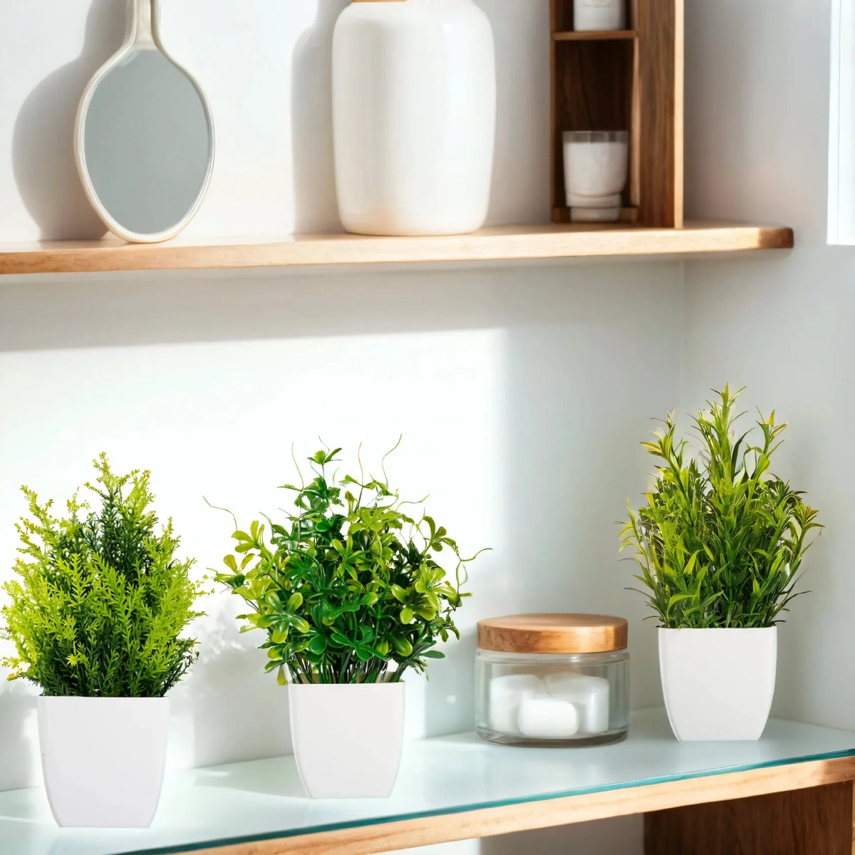 Artificial Potted Plant – Realistic Plastic Greenery for Office Desk Decor