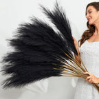 Artificial Pampas Grass – 39 Inch Faux Reed Stems for Boho Home Wedding Decor