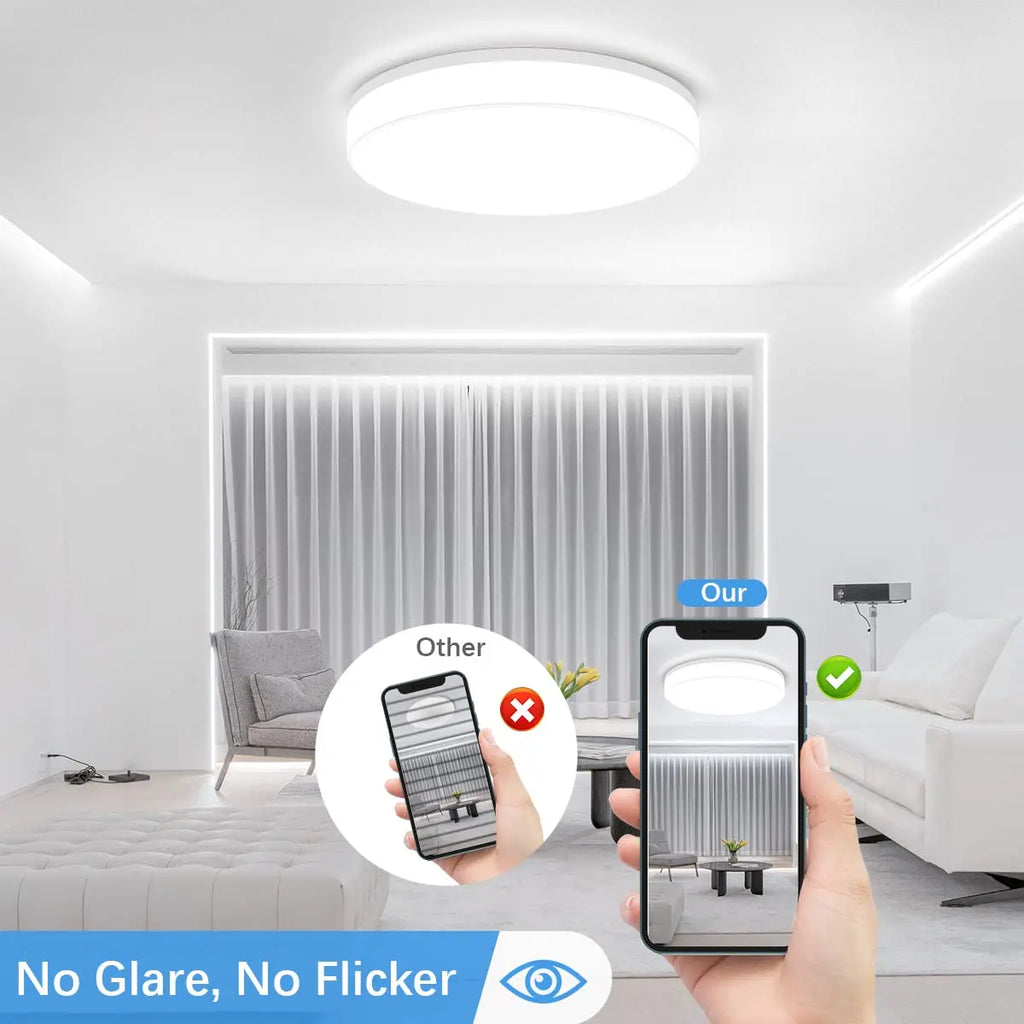 Modern LED Ceiling Light – Round Decorative Fixture for Home Living Spaces