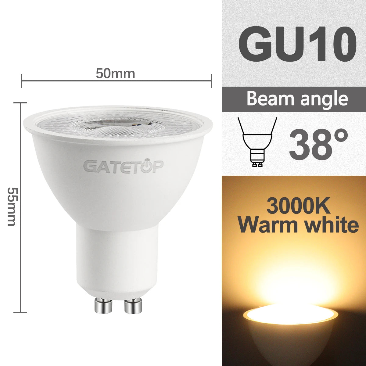 GU10 LED Spotlight Bulbs – Energy Efficient Lighting for Home Replacement