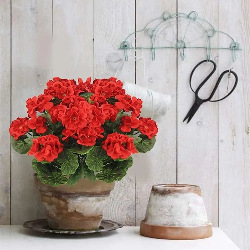 Silk Begonia Artificial Flowers – Floral Arrangement for Wedding Decor