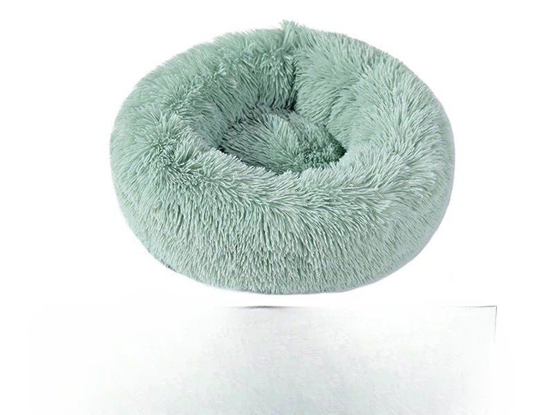 Plush Round Pet Bed – Warm Detachable Washable Nest for Cats and Small Dogs