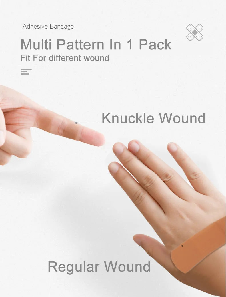 Waterproof Adhesive Bandages – Multi-Size Sterile Plasters for First Aid Kits