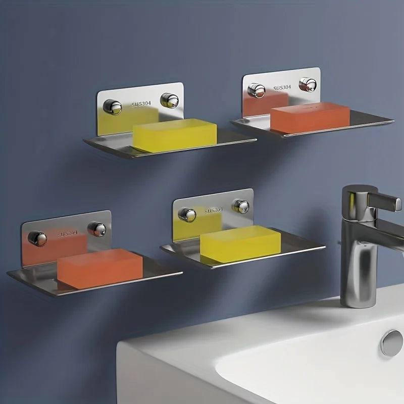 Stainless Steel Soap Dish – Wall Mounted Holder for Bathroom Shower