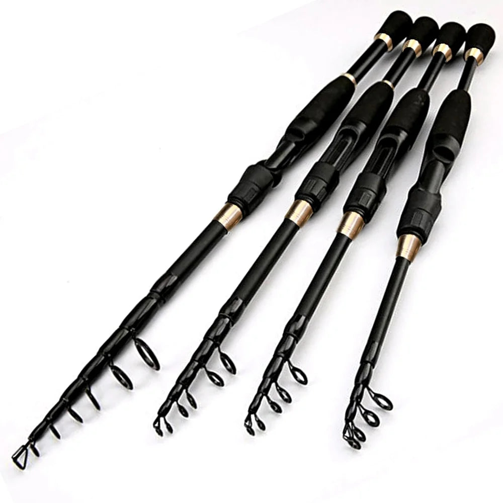 Telescopic Carbon Fishing Rod – Ultralight Spinning Pole for Outdoor Angling