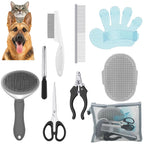 Dog Grooming Tool Kit – Self-Cleaning Brush and Nail Trimmer for Pet Care