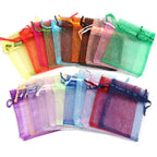 Organza Gauze Gift Bags – Drawstring Jewelry Pouches for Wedding Party Favors