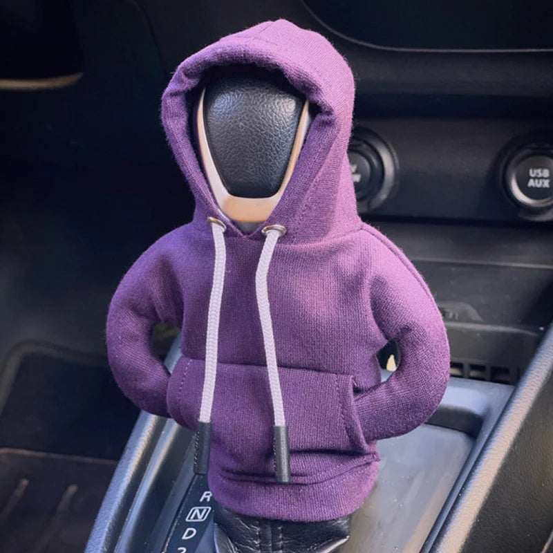 Car Gear Shift Hoodie Cover – Plush Interior Decor for Manual Automatic Cars