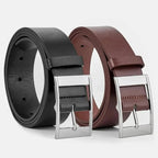 Mens PU Leather Belt – Designer Style Metal Pin Buckle for Casual Jeans