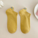 Embroidered Cotton Animal Socks – Breathable Casual Footwear for Women