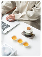Portable Travel Tea Set – Ceramic Teapot and Cups for Camping