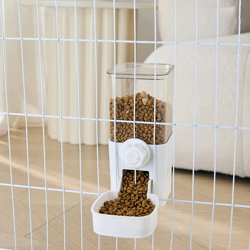 Automatic Cage Pet Feeder – Hanging Food and Water Dispenser for Cats and Dogs