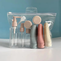Silicone Travel Bottle Set – Refillable Leakproof Liquid Containers for Toiletries