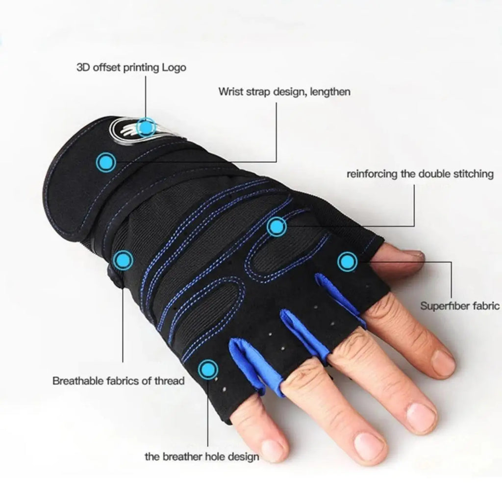 Shockproof Weight Lifting Gloves – Wrist Support for Gym Fitness Training