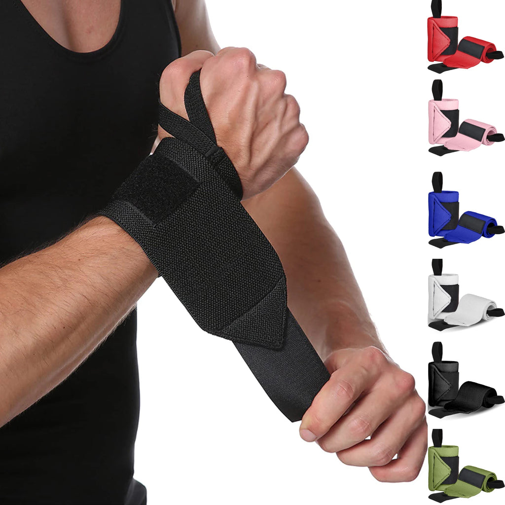 Fitness Wrist Wraps – Padded Support for Weight Lifting and Gym Training
