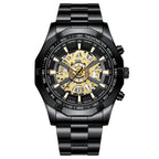 Stainless Steel Quartz Watch – Waterproof Luminous Calendar for Business Men