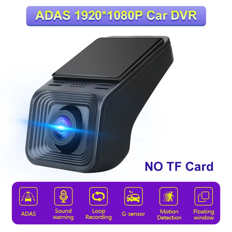 ADAS USB Dash Cam – Full HD Car DVR Camera for Android Navigation Head Units