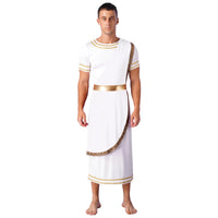 Ancient Greek Toga – Men’s Roman Robe for Halloween Cosplay Costume