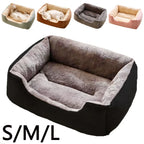 Plush Pet Bed – Soft Cushion Basket for Cats and Small Dogs