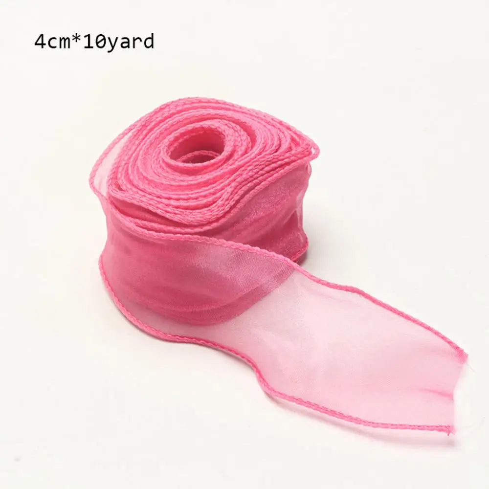Chiffon Silk Ribbon – 10 Yard Organza Fabric for Wedding Decor and Crafting