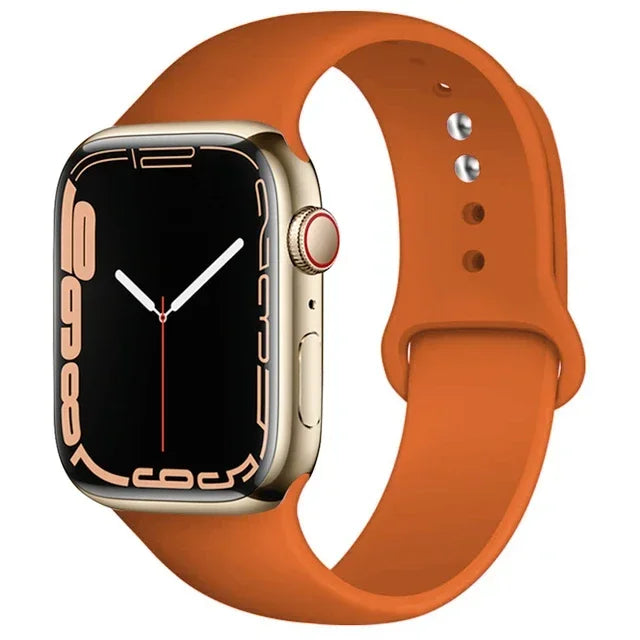 Silicone Apple Watch Sport Band – Adjustable Strap for Series 1-11 and Ultra