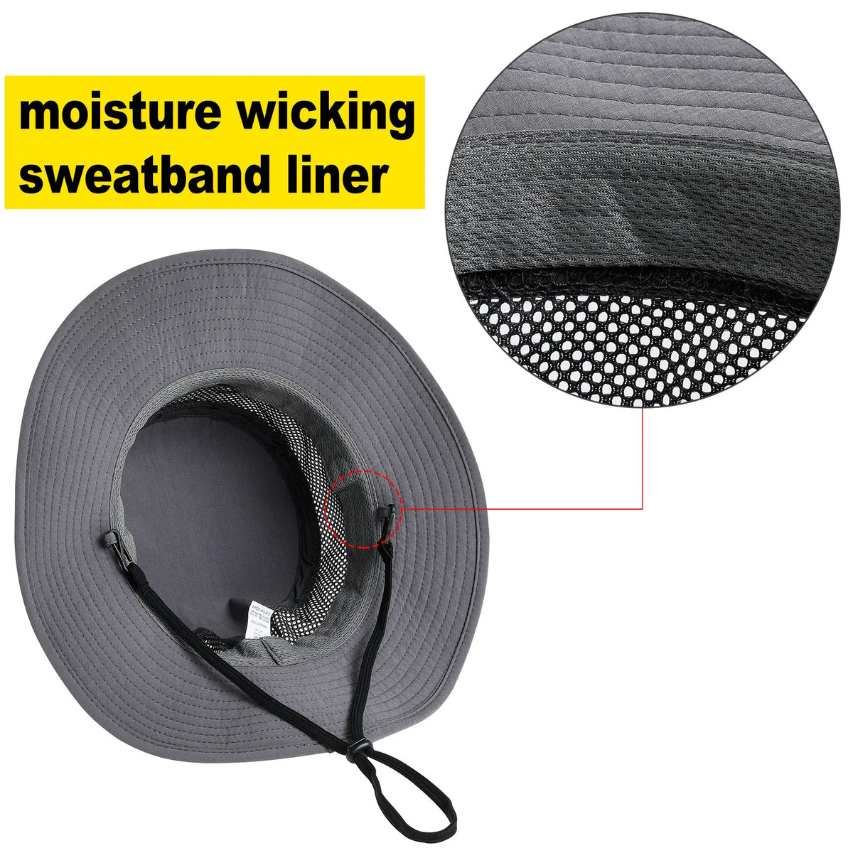 Wide Brim Cooling Sun Hat – Foldable Boonie Cap for Hiking Fishing Safari