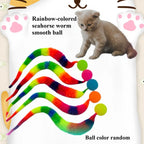 Interactive Cat Worm Toy – Colorful Elastic Teaser for Indoor Pet Play