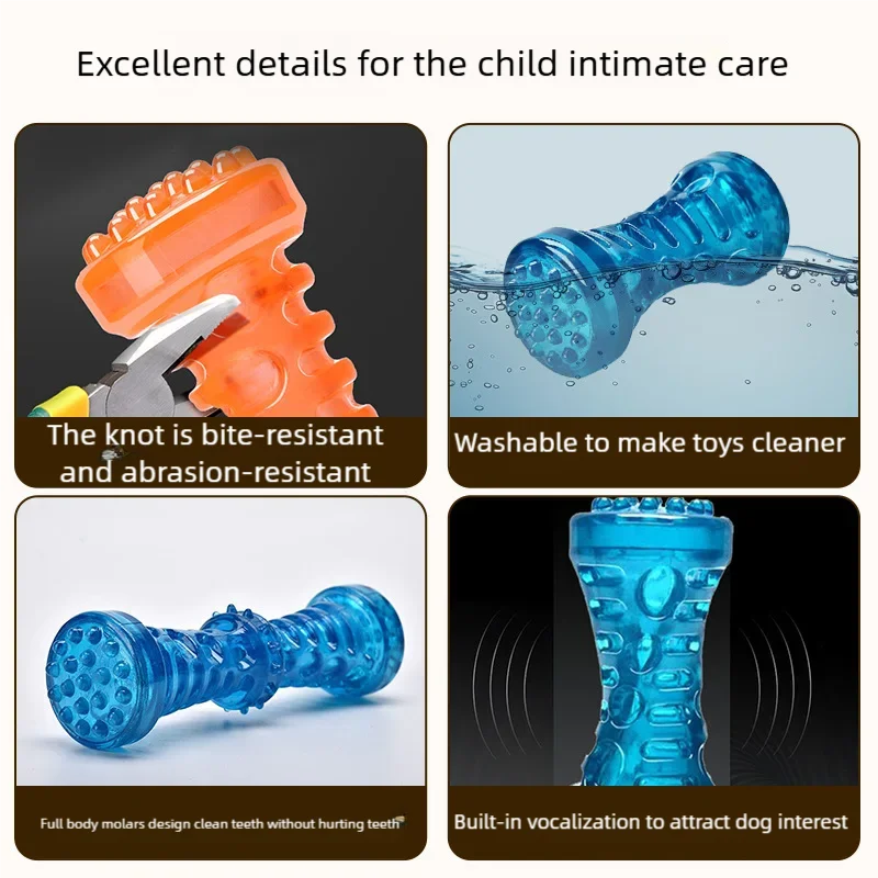 Durable Dog Chew Toothbrush – Interactive Bone Toy for Aggressive Chewers