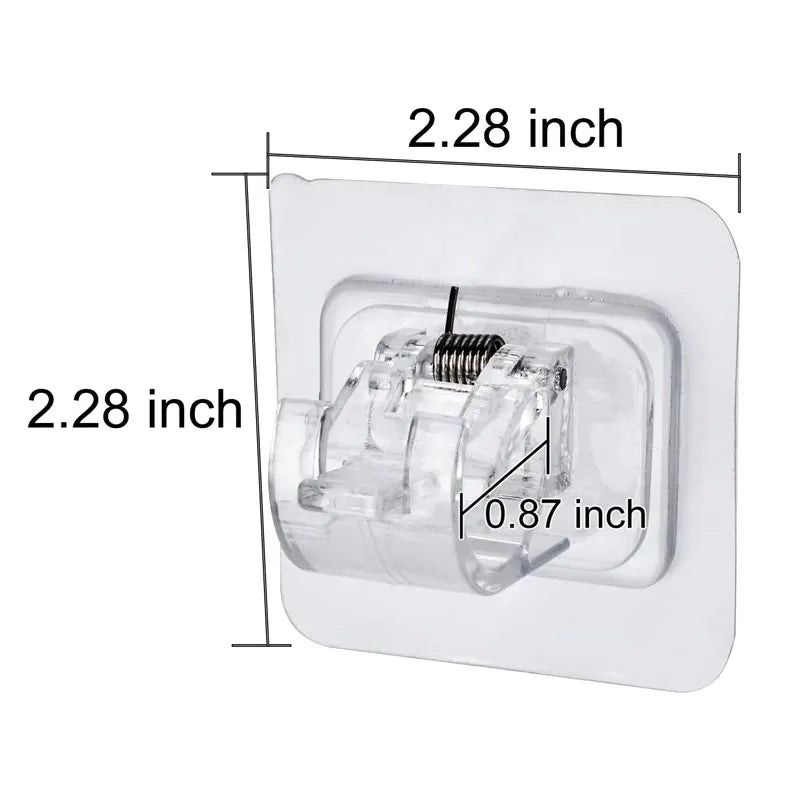 Adjustable Curtain Rod Brackets – Adhesive No Drill Holders for Wall Mounting